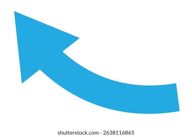 Sharp curved arrow icon. Black rounded arrow.