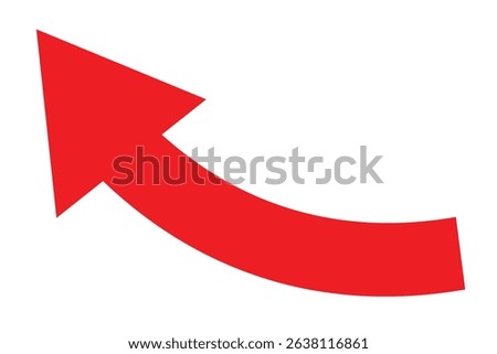 Sharp curved arrow icon. Black rounded arrow.