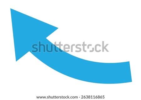Sharp curved arrow icon. Black rounded arrow.