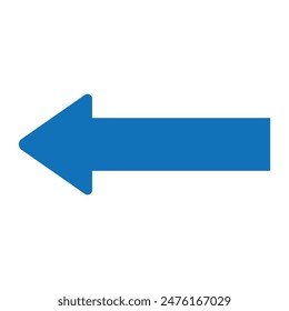 Sharp curved blue arrow icon. Arrow illustration pointing down. blue arrow for your web site design, logo, app, UI. Vector illustration. Eps file 7.