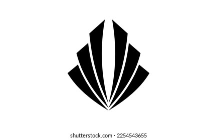 Sharp curved fill abstract design