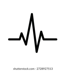 Ícone de linha de gráfico de perda financeira de declínio acentuado isolado no design minimalista de fundo branco