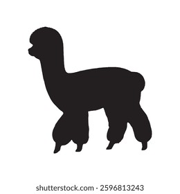 Sharp and Defined Alpaca Silhouette for High-Resolution and Detailed Printing - Alpaca Vector - Alpaca Icon
