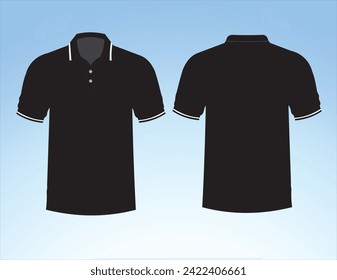 Sharp, detailed vector illustration of a classic polo shirt. Ideal for fashion designs, advertising, and branding projects