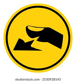 Sharp Edge Of Finger Hazard Symbol Sign, Vector Illustration, Isolate On White Background Label.EPS10