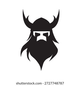 Logotipo capacete viking borda afiada com estilo agressivo