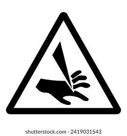 Sharp Edges Watch Your Fingers Symbol Sign,Vector Illustration, Isolated On White Background Label. EPS10