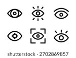 Sharp Eye Icon Set for Modern Vision Symbols and Professional Observation Graphic Resources for Creative Visual Projects
