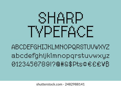 Sharp font alphabet unique typeface holisfonts