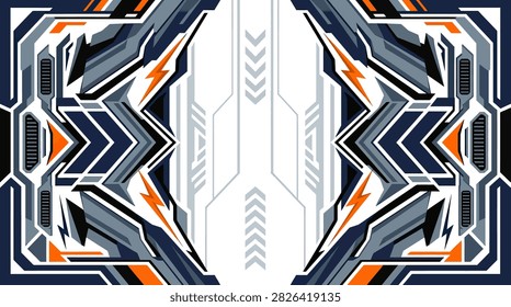 Sharp grey tech plating design for industrial armor motifs.