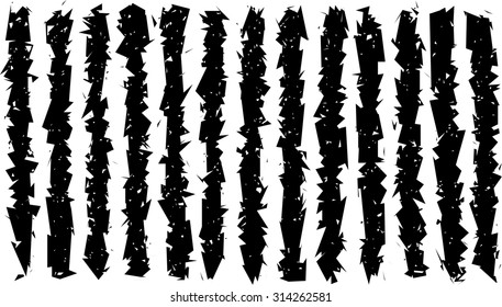 sharp grunge irregular black lines pattern over white