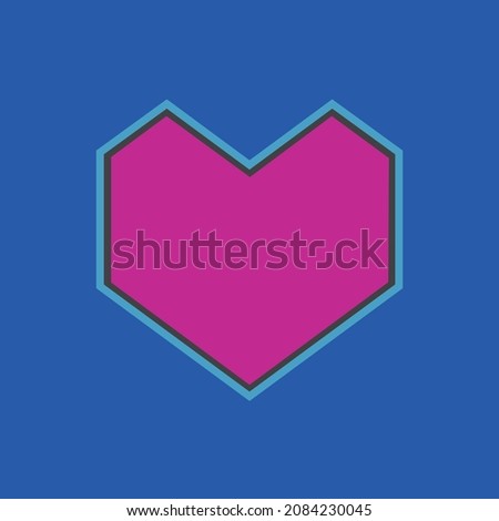 Sharp heart shape for business and logo add at copyspace area