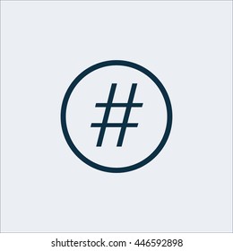 Sharp icon, tag icon,number  icon,sign icon