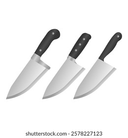 Sharp Kitchen Knife Cooking Tools Vector. Knife Element Cutting Tools.