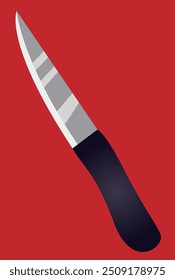 sharp kitchen knife vector illustration