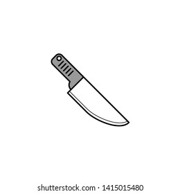 sharp knife. black and white line art