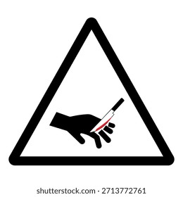 Sharp Knife Handle With Care Symbol Sign,Vector Illustration, Isolated On White Background Label.EPS10