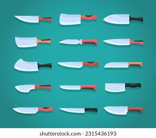 sharp knife sets
cutting and splitting in the kitchen illustration