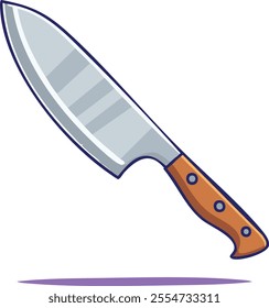 Sharp Knife Vector Illustration – Kitchen Tool Design for Cooking and Culinary Themes