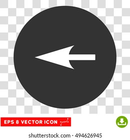Sharp Left Arrow round icon. Vector EPS illustration style is flat iconic bicolor symbol, white and gray colors, transparent background.