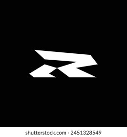 Sharp letter R for automobile business logo