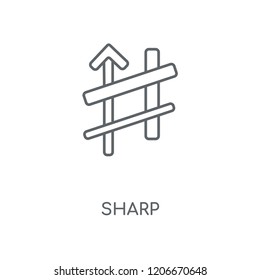 Sharp linear icon. Sharp concept stroke symbol design. Thin graphic elements vector illustration, outline pattern on a white background, eps 10.