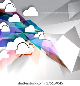 Sharp Lines and Clouds Design Background