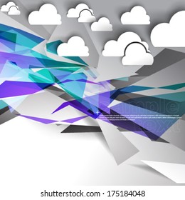 Sharp Lines and Clouds Design Background