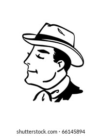 Sharp Looking Gent - Retro Clipart Illustration