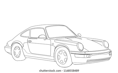 Sharp looking sports car sketch