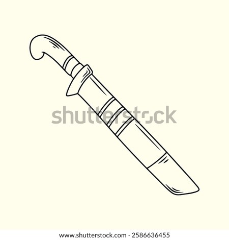 Sharp Machete with Handcrafted Wooden Cover