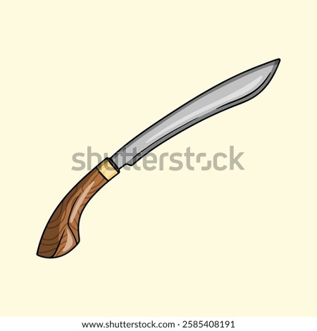 Sharp Machete with Wooden Handle