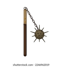 sharp medieval weapon cartoon. sharp medieval weapon sign. isolated symbol vector illustration