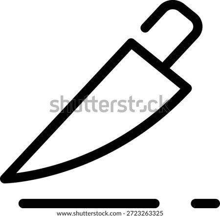 Sharp metal knife for kitchen cooking