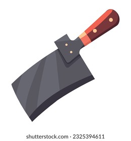 sharp metal meat knife, isolated symbol design icon