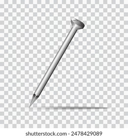 Sharp metal nail design vector illustration 