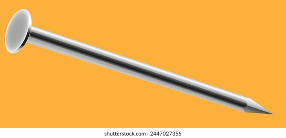 sharp metal nail vector illustration