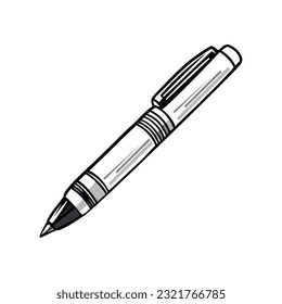 Borrador de nib de metal nítido icono de diseño creativo aislado