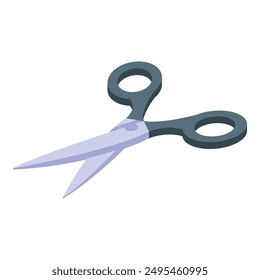 Sharp metal scissors cutting fabric, a tool for dressmaking and tailoring