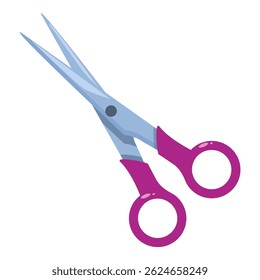 Sharp metal scissors with purple handles are perfect for various tasks, from crafting to cutting paper