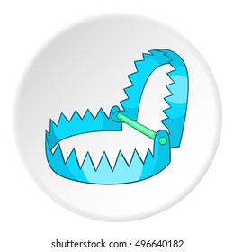 Sharp metal trap icon. artoon illustration of sharp metal trap vector icon for web