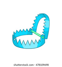 Sharp metal trap icon in cartoon style on a white background