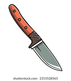 Sharp metallic blade over white