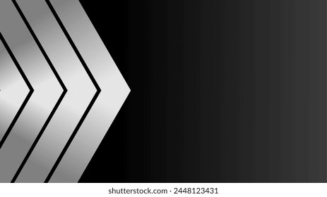 Sharp metallic geometric edges over dark grey and black background