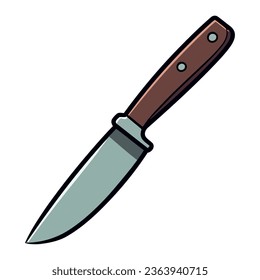 Cuchillo metálico agudo sobre blanco