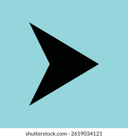A sharp minimalist black arrow perfect for modern digital navigation, mobile apps, and UX designs.