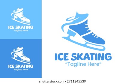Um logotipo de patinação moderna afiada com foco na forma atlética, adequado para clubes esportivos, campeonatos e escolas de desempenho de inverno.