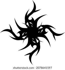 Sharp motif vector drawing illustration for good men and women tattoos