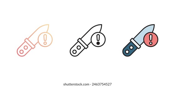 Sharp Object icon design with white background stock illustration