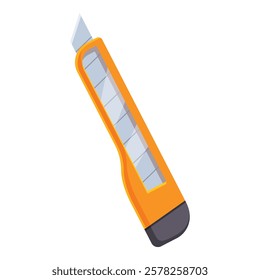 Sharp orange utility knife with a retractable blade, perfect for various cutting tasks